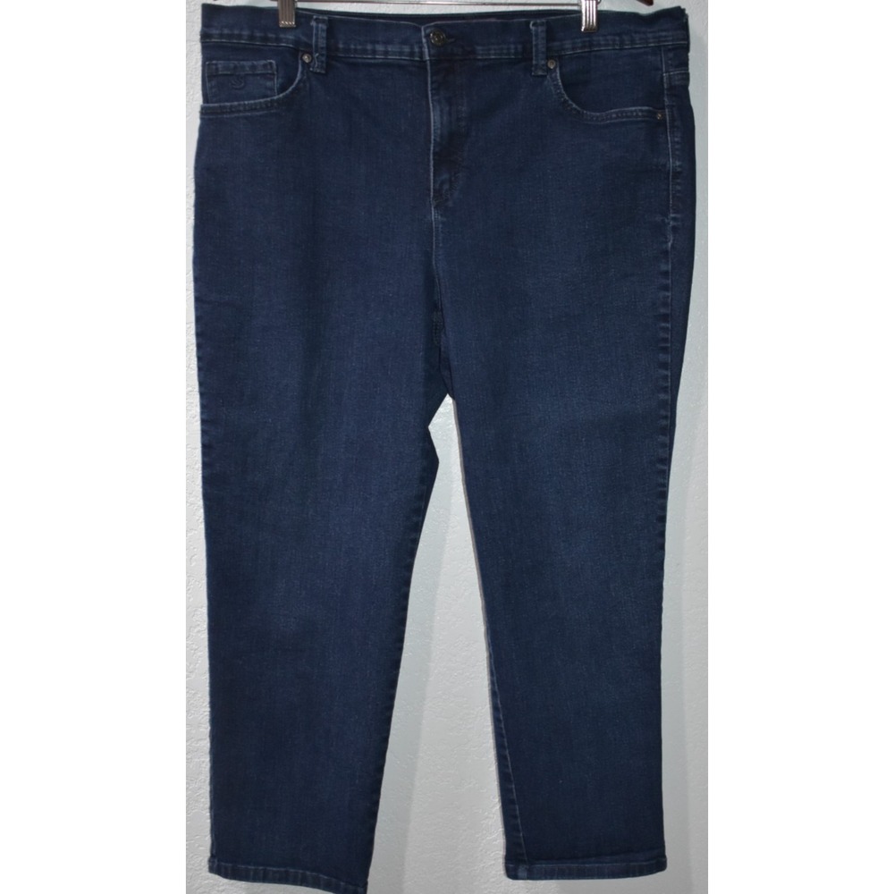 Gloria Vanderbilt Amanda 20W SHORT Blue Denim Stretch Jeans 5-Pocket Comfortable